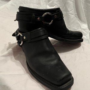 FRYE Belted Harness mules